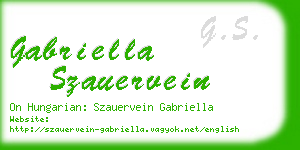 gabriella szauervein business card